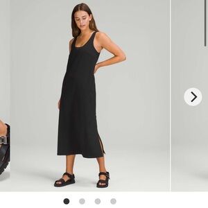 lululemon athletica Black V-Neck Midi Dress